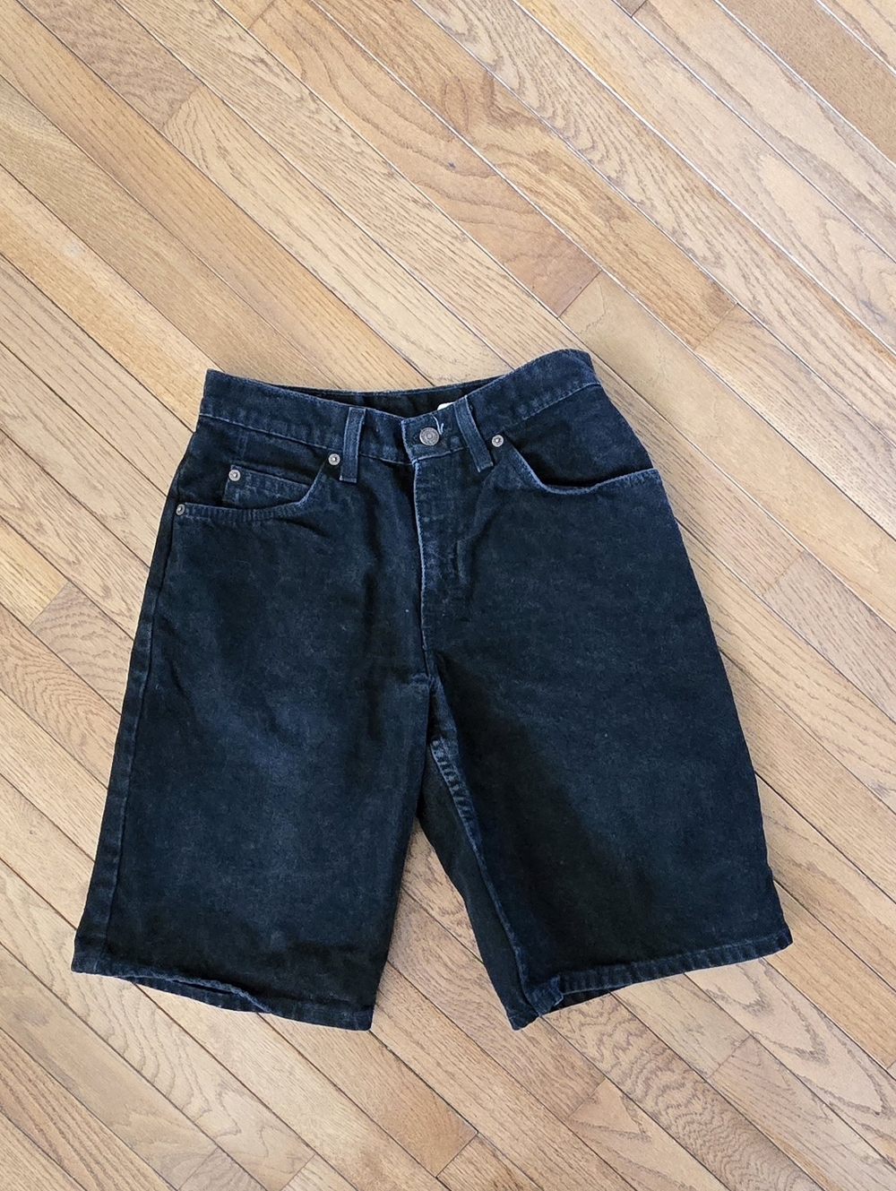 Levis Student Loose Fit Denim Black Mens Jean Shorts 28